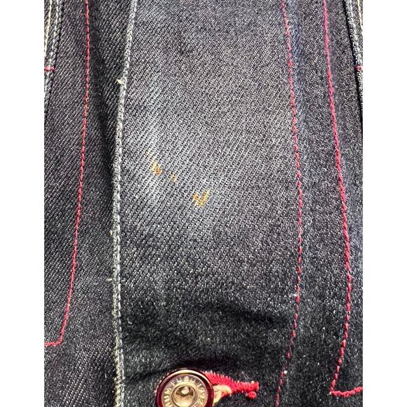 Vtg 90s Y2k Platinum Fubu Muhammad Ali Oversized Denim Jacket Sz L Hip Hop FLAWS - Picture 13 of 15